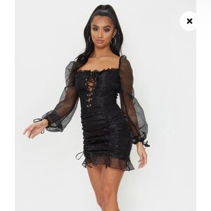 Lace Be Real Organza Sleeve Mini Dress | Windsor